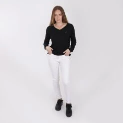 Kontakt - Pantalon Slim Femme Taille Haute - Blanc - Drest