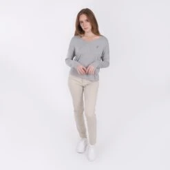 Kontakt - Pantalon Slim Femme Taille Haute - Marron Clair - Drest