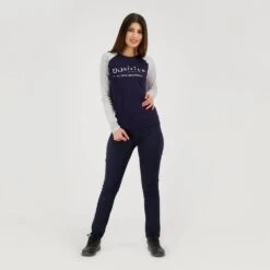 Kontakt - Pantalon Slim Femme Avec Strass Métallique - BLUE NAVY - Drest