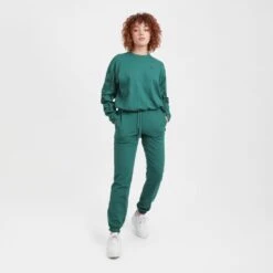 Kontakt - Jogger Slim Femme En Molleton - Vert - Drest