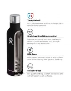 Hydro Flask - 25 OZ WINE BOTTLE - BLACK - Drest -Pas Cher Mode Séduisante Magasin 25 oz wine bottle black 1 1