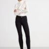 Lindex Femme - TOVA Pantalon Coupe Slim - Black - Drest