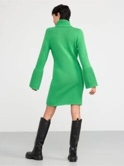 Lindex Femme - Robe En Maille à Manches évasées Strong Green - Drest -Pas Cher Mode Séduisante Magasin 8511283 6859 PS MP