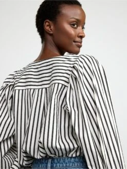 Lindex Femme - Chemisier à Manches Bouffantes Light Beige - Drest -Pas Cher Mode Séduisante Magasin 8514490 7403 PS MD