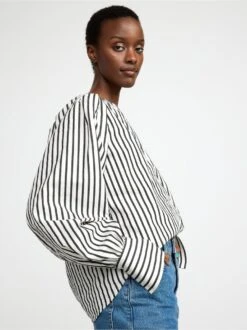 Lindex Femme - Chemisier à Manches Bouffantes Light Beige - Drest -Pas Cher Mode Séduisante Magasin 8514490 7403 PS MP