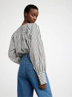 Lindex Femme - Chemisier à Manches Bouffantes Light Beige - Drest -Pas Cher Mode Séduisante Magasin 8514490 7403 PS MT