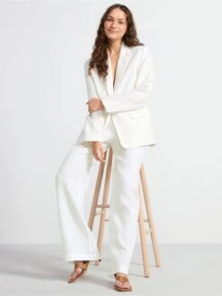 Lindex Femme - BELLA Pantalon Droit En Lin - White - Drest