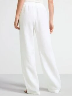 Lindex Femme - BELLA Pantalon Droit En Lin - White - Drest -Pas Cher Mode Séduisante Magasin 8543995 70 PS MD