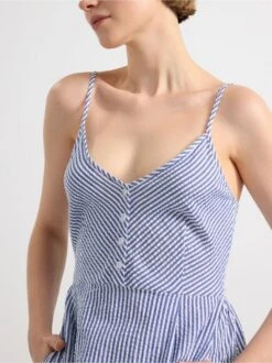 Lindex Femme - Robe Sans Manches - Mini-robe à Bretelles En Blue - Drest -Pas Cher Mode Séduisante Magasin 8577928 6838 PS ME