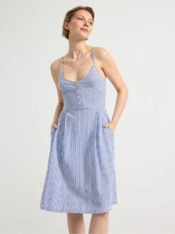 Lindex Femme - Robe Sans Manches - Mini-robe à Bretelles En Blue - Drest -Pas Cher Mode Séduisante Magasin 8577928 6838 PS MP