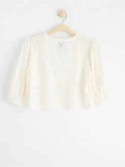 Lindex Femme - Blouse Courte à Manches Bouffantes Off White - Drest -Pas Cher Mode Séduisante Magasin 8582755 300 PS B