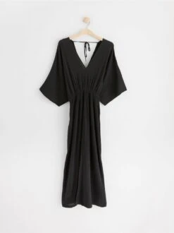 Lindex Femme - Robe Longue à Manches Black - Drest -Pas Cher Mode Séduisante Magasin 8622888 80 PS F