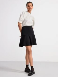 Lindex Femme - Haut Texturé à Manches Bouffantes Off White - Drest -Pas Cher Mode Séduisante Magasin 8636357 300 PS MP