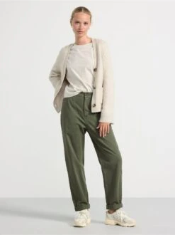 Lindex Femme - Pantalon Fuselé Avec Grandes Poches - Green - Drest