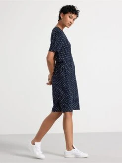 Lindex Femme - Mini-robe à Manches Courtes - Dark Navy - Drest -Pas Cher Mode Séduisante Magasin 8649017 2521 PS MP
