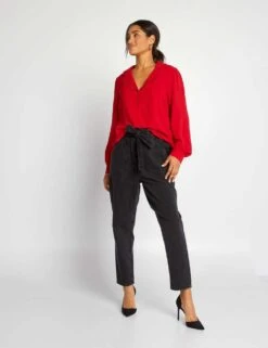 Kiabi Femme - Blouse Fluide à Manches Longues -SAVVY_RED - Drest -Pas Cher Mode Séduisante Magasin AHZ88 3 ZC2