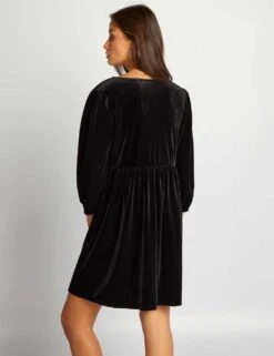 Kiabi Femme - Robe Courte En Velours - REAL BLACK - Drest -Pas Cher Mode Séduisante Magasin APJ84 1 ZC3
