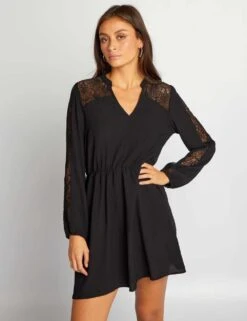 Kiabi Femme - Robe Courte - REAL BLACK - Drest