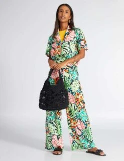 Kiabi Femme - Pantalon Coupe Classique - Aopfeuille - Drest