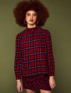 Kiabi Femme - Blouse En Flanelle à Carreaux - CHECK AS - Drest -Pas Cher Mode Séduisante Magasin AXL66 1 ZC4