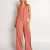 Kiabi Femme - Pantalon Large - ROSE MAHOG - Drest