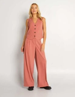 Kiabi Femme - Pantalon Large - ROSE MAHOG - Drest