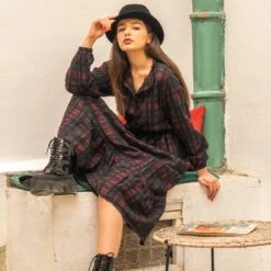 Guya Gang - Bohemian Lumberjack Dress - Drest -Pas Cher Mode Séduisante Magasin Bohemian Lumberjack Dress 3