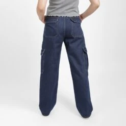 Kontakt - Cargo Jeans Femme - KAMILA - Bleu Foncé - Drest -Pas Cher Mode Séduisante Magasin Cargo jeans femme KAMILA 2