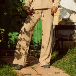 Guya Gang Femme - Large Sweat Pants Beige - Drest -Pas Cher Mode Séduisante Magasin HOU09725