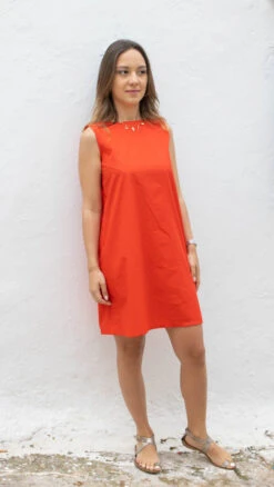 Zazou - Robe Baby Doll - Rouge Coquelicot - Drest