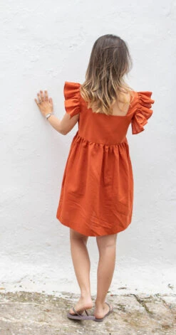 Zazou - Robe Chrysalide - Brique Chaude - Drest -Pas Cher Mode Séduisante Magasin IMG 7780