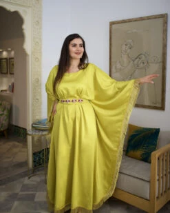 Velvet Femme - Jebba Broderie Fil De Soie Jaune - J003 - Drest