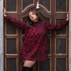 Guya Gang - Luna Red Embroidered Dress - Drest