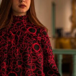 Guya Gang - Luna Red Embroidered Dress - Drest -Pas Cher Mode Séduisante Magasin Luna Red Embroidered Dress 5