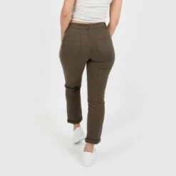 Kontakt - Pantalon Slim Femme Avec Poches Plaquées - VERT KAKI - Drest -Pas Cher Mode Séduisante Magasin Pantalon slim femme avec poches plaquees 1