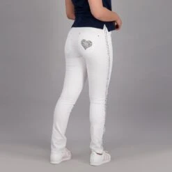 Kontakt - Pantalon Slim Push-up Femme Avec Strass - Blanc - Drest -Pas Cher Mode Séduisante Magasin Pantalon slim push up femme avec strass 2