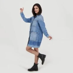 KONTAKT - Robe Chemise Femme En Jeans - COURTNEY 243 - Drest -Pas Cher Mode Séduisante Magasin ROBE CHEMISE FEMME EN JEANS COURTNEY 243 2