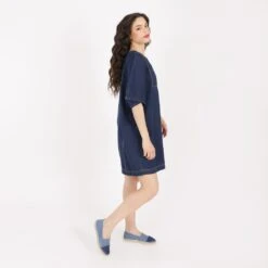 KONTAKT - Robe Femme Manches Kimono En Jeans -THURAYA - Drest -Pas Cher Mode Séduisante Magasin Robe femme manches kimono en jeans THURAYA 1