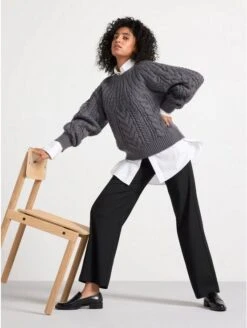 Lindex Femme - LYKKE Pantalon Large - Black - Drest