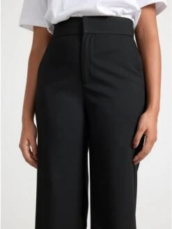 Lindex Femme - LYKKE Pantalon Large - Black - Drest -Pas Cher Mode Séduisante Magasin black lykke wide trousers 3