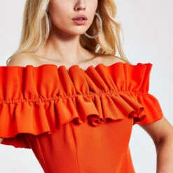 RIVER ISLAND -ORANGE SLS ASHTON BARDOT BCON DRS - Drest -Pas Cher Mode Séduisante Magasin black skinny mid rise molly jeggings 739111 alt1 Product Page Zoom