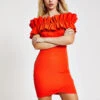 RIVER ISLAND -ORANGE SLS ASHTON BARDOT BCON DRS - Drest