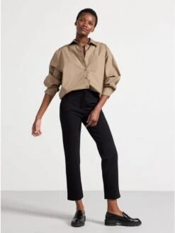 Lindex Femme - Pantalon Droit Punto - Black - Drest