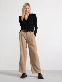 Lindex Femme - Haut à Volants - Black - Drest