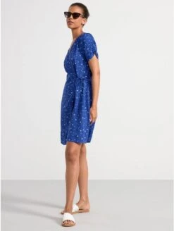 Lindex Femme - Robe Courte Portefeuille - Blue - Drest