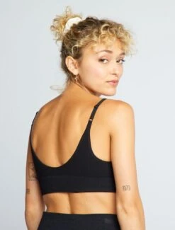Kiabi Femme - Brassière De Sport Côtelé - Noir - Drest -Pas Cher Mode Séduisante Magasin brassiere de sport cotele noir atl64 2 frf3