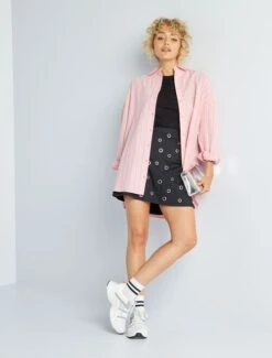 Pas Cher Mode Séduisante Magasin -Pas Cher Mode Séduisante Magasin chemise oversize en popeline rose a rayures aee08 6 frf2