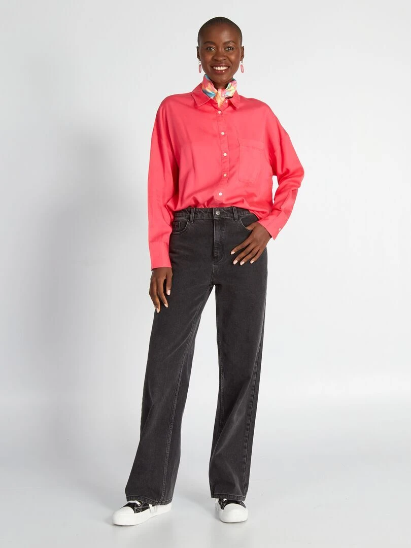 Kiabi Femme - Chemise Unie à Manches Longues - Rose - Drest 2 Kiabi Femme - Chemise Unie à Manches Longues - Rose - Drest – Image 2