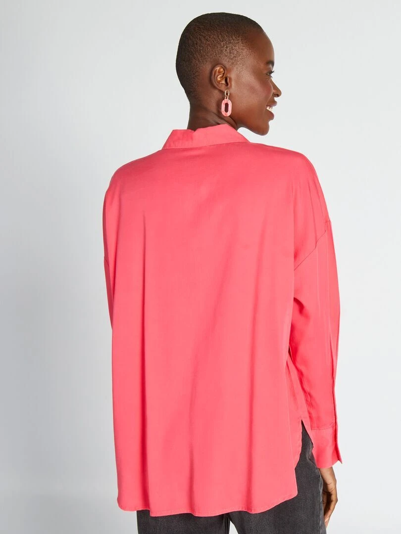 Kiabi Femme - Chemise Unie à Manches Longues - Rose - Drest 3 Kiabi Femme - Chemise Unie à Manches Longues - Rose - Drest – Image 3