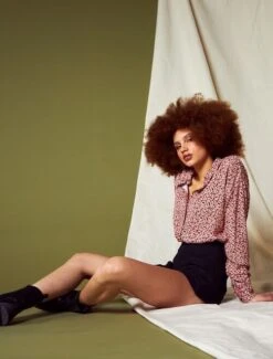 Kiabi Femme - Chemisier Fluide Fleuri - REDWHBAS - Drest -Pas Cher Mode Séduisante Magasin chemisier fluide fleuri rouge aee36 5 frf3